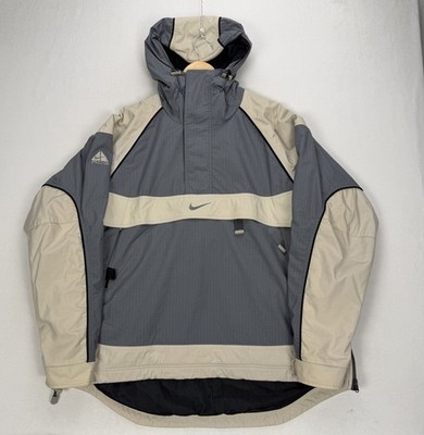 Nike ACG Jacke Half Zip Pullover Anorak Fleece gefüttert Vintage Oversized Large