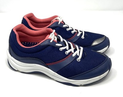 Vionic KONA Sneakers Navy Blue & Coral Women s Size 8 Lace-up Shoes