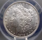 1878 "P" Morgan SILVER Dollar *Reverse of 1879* $1 ANACS AU58 #611 About Unc
