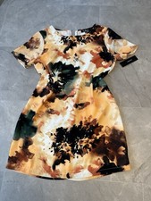 Lulus Women dress Size M Short Sleeve Lined Zip Back Multicolor New