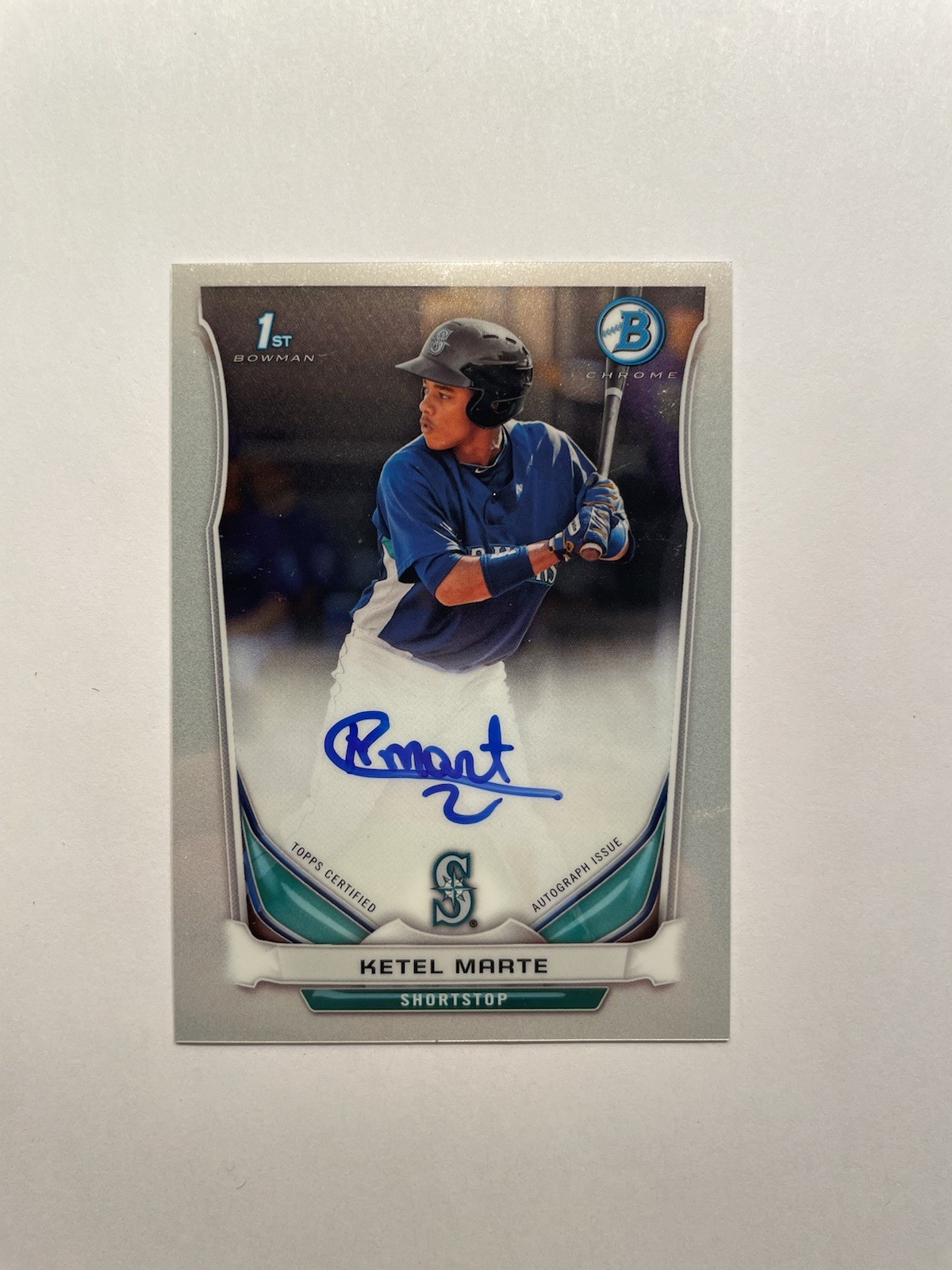 2014 BOWMAN CHROME - KETEL MARTE - 1ST BOWMAN AUTO #BCAP-KM 🔥 On Card Auto