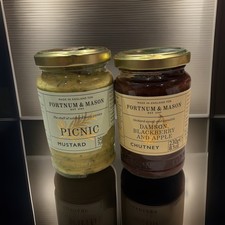 New Fortnum&Mason Picnic Mustard 200g & Damson,Blackberry&Apple Chutney 230g
