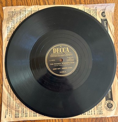 Danny Kaye Andrews Sisters 10  78 Decca Record Woody Woodpecker Put em In A Box