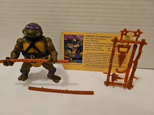 Vtg 1988 TMNT DONATELLO 100% COMPLETE SOFT HEAD Made In MACAO RARE Ninja Turtles