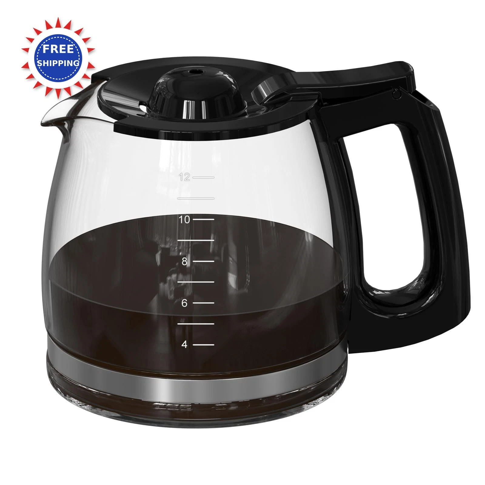 12 Cup Coffee Maker Carafe Pot Compatible with Hamilton Beach Flexbrew Models