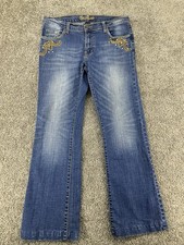 Southpole Jeans Womens 11 Blue Bootcut Leg 8" Rise Casual Denim Y2K Dark Wash
