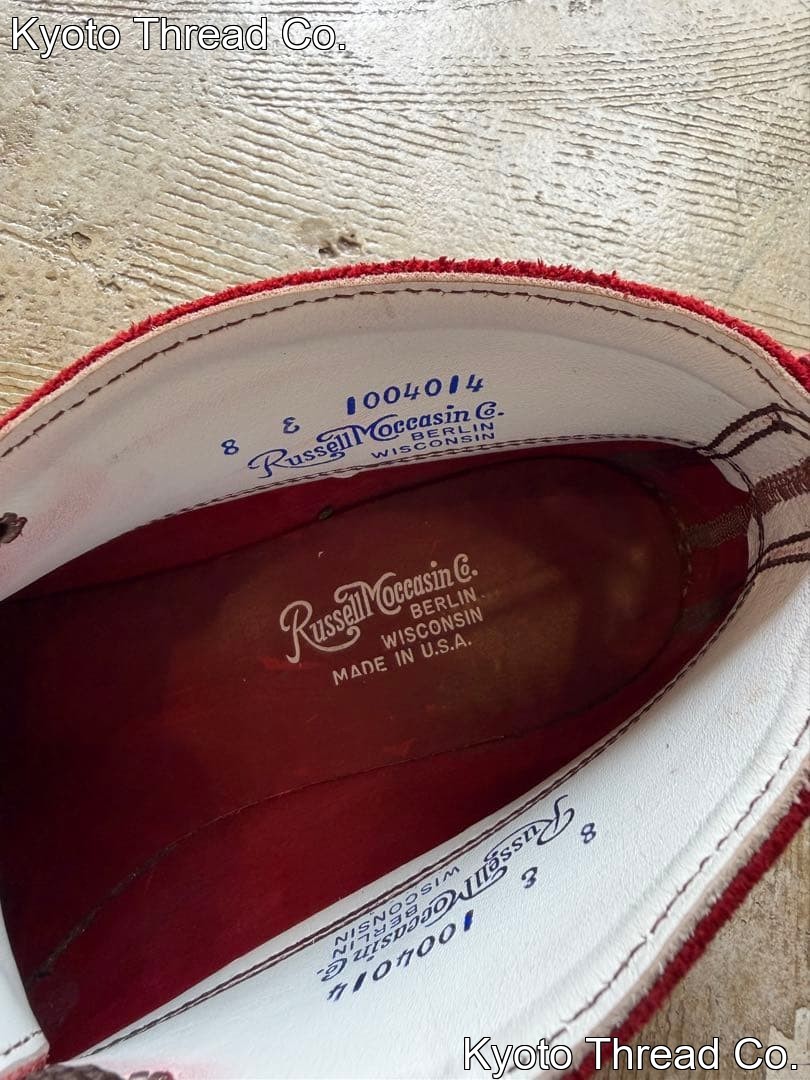 Rare Russell Moccasin Chukka Boots - Red Suede Size 8E image 8