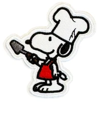 Snoopy Chef Grilling Summer Patch, Iron On/Sew On