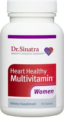 Dr. Sinatra Heart Healthy Multivitamin for Women w/Vitamin D 1000 IU,A,B12,C,E,B