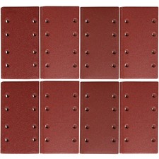 48 Pieces Sanding Pads 93 x 185 mm Square Hook and Loop Sanding Sheets Assorted