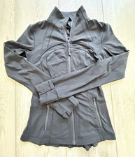 lululemon Define Luon Women's Black Jacket Size 4 Full Zip Thumbholes