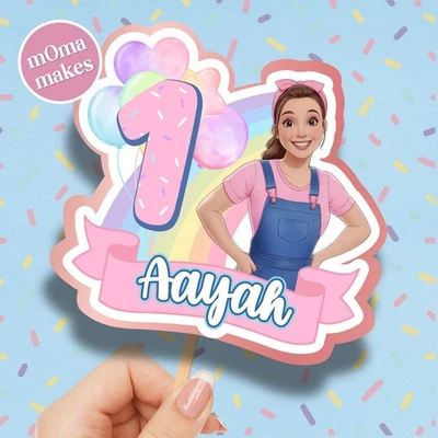 MOMA MAKES Miss Rachel cake topper - personalised birthday party decorations
