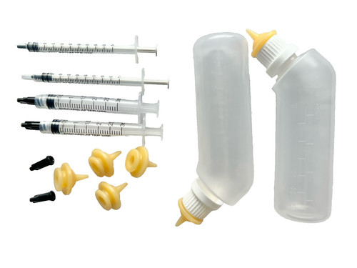 Animal Feeding Kit Baby Pet Syringe Bottle Dropper Nipple Wildlife Accessory