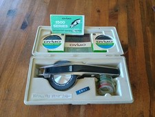 VINTAGE DYMO 1550 LABEL MAKER CHROME IN CASE ...