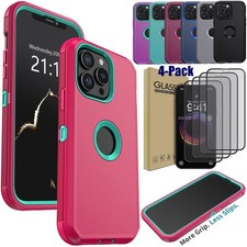 For iPhone 12 Pro Max/Pro/12 Case Heavy Duty Protective Cover / Screen Protector