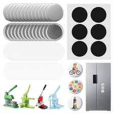 100 Sets Button Maker Supplies 58mm/2.25in Button Parts for Fridge Magnet