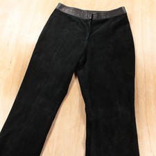 WILSONS LEATHER Venus Williams bareback suede bootcut pants sz 8 vtg 90s 00s y2k