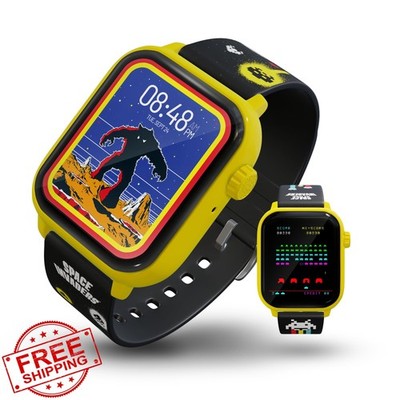 My Play Watch Space Invaders Retro Gaming Smartwatch Yellow Bezel Non-Connected