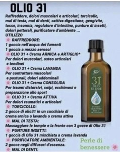 ⭐ OLIO 31 JUST - ORIGINALE 100% SVIZZERO - 75ML ⭐