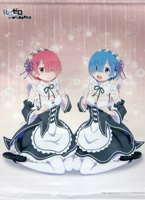 Re:Zero Ram und Rem B2 Wandteppich Sammlerstück Wandbehang