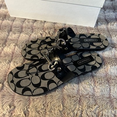 Coach Rikki Jelly Thong Sandals Size 8. New | eBay