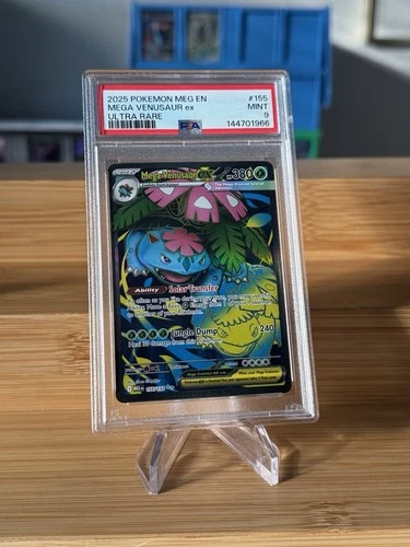 2025 Pokemon Mega Evolutions Mega Venusaur EX Ultra Rare #155 PSA 9 MINT