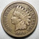 1862 INDIAN CENT  GOOD  #2402