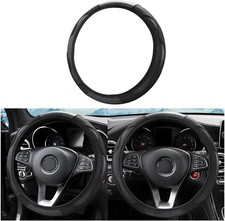Car Steering Wheel Cover, Microfiber PU Leather Elastic Carbon Fiber Auto