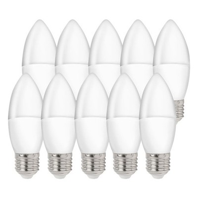 10 x Spectrum LED Leuchtmittel Kerze 8W E27 matt 680lm Tageslicht 6000K kaltweiß