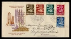 DR WHO 1950 NETHERLANDS FDC CHURCH IN WARTIME CACHET SEMI POST COMBO R25082