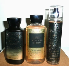 Bath & Body Works INTO THE NIGHT Mist, Body Wash , Body Lotion 3 Pc. SAVE 50%
