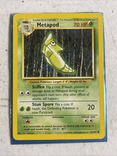 4th Print Metapod #54/102 Base Set Pokemon Card 1999-2000 WOTC TCG Mp
