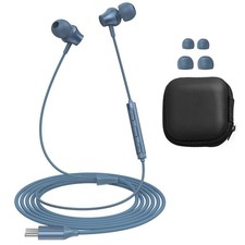 Wired Earbuds USB C Port in-Ear Earphones Braided Cord with Built-in Mic Ear ...