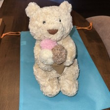NWT Jellycat Oatus Bear With Ice Cream NYC Exclusive FAO Schwarz with blue bag