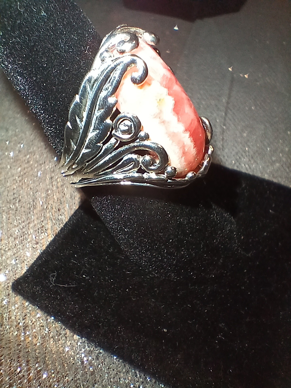 BBJ Statement Sterling Silver Ring & Large Caboch… - image 2