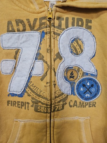 Boys Route 66 Yellow Size 8 Zip Up Hoodie - Picture 6 of 7