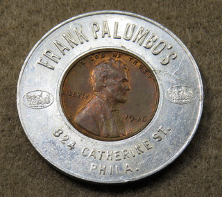 1946 ENCASED CENT PHILA. PENNSYLVANIA FRANK PALUMBO'S CLICK PHILADELPHIA