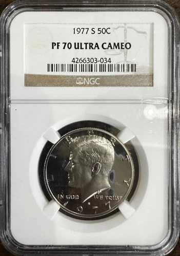 1977 S 50C Proof Kennedy Half Dollar PF 70 ULTRA CAMEO