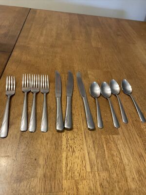 MCM Oneida OCEANIC Stainless Flatware Lot of 11 - Silverware Forks,spoons&knives