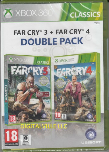 Far Cry 3 et Far Cry 4 Xbox 360 double pack neuf scellé en usine  - Photo 1/2
