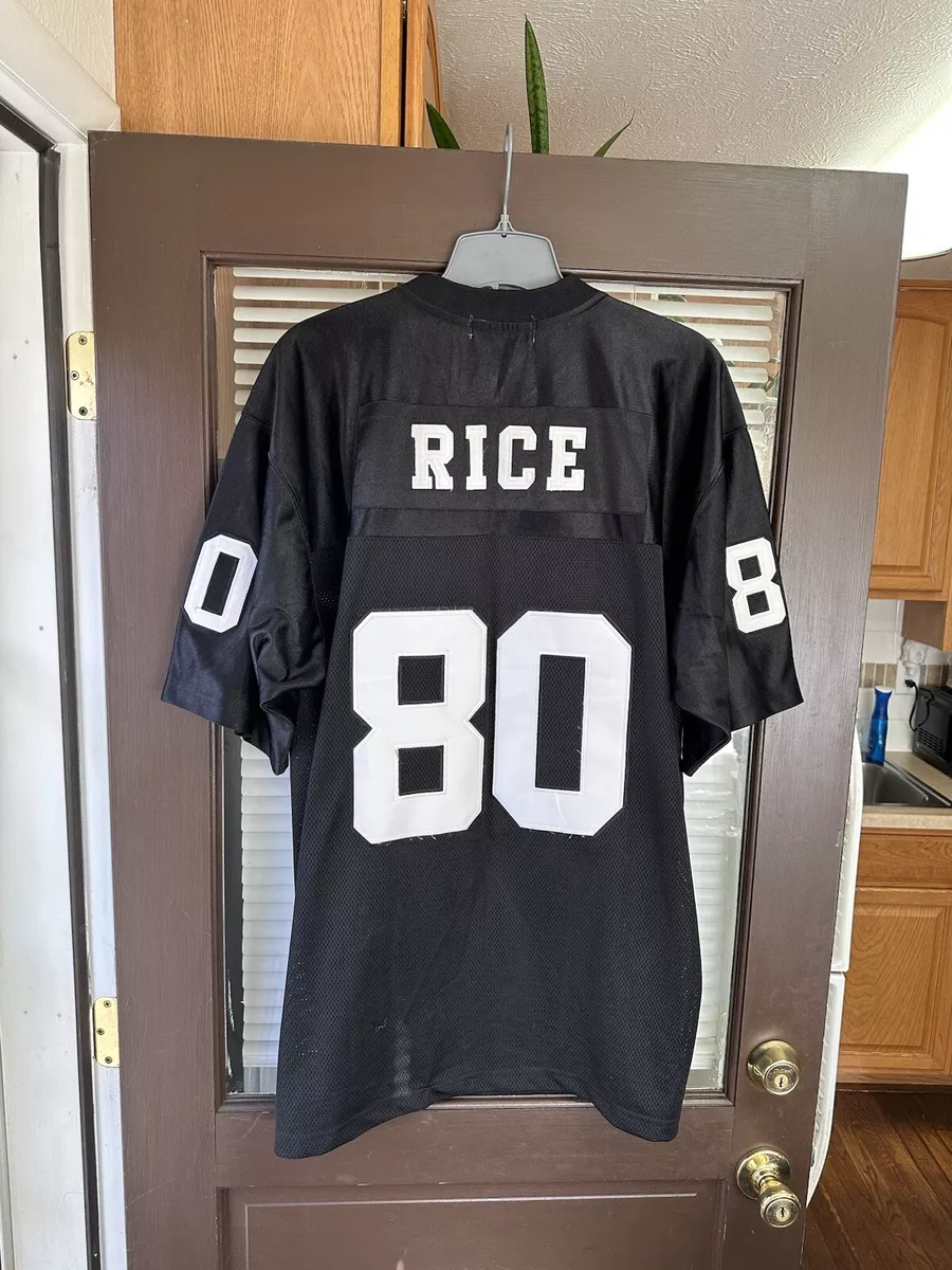 Vintage 2003 Jerry Rice #80 Oakland Raiders Mitchell & Ness NFL Football  Jersey