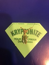Vintage SUPERMAN Necklace chain 15 W/ Kryptonite Licensed New Gold Plated 1970s