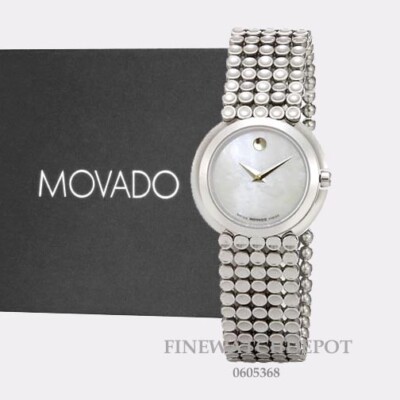Movado Silver Tone Bracelet Watch with Mother-of-Pearl Dial Movado Esperanza Mother of Pearl Dial Stainless Steel  main image 2