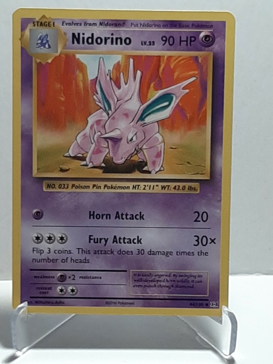 nidorino pokemon card value 033/165 Uncommon Cute Pokmon TCG Colorless Rend (20+) If the Defending Pokmon already has any damage counters on it POKEMON Trading Card Stage 1