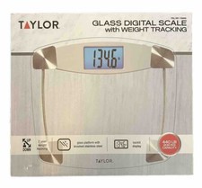 Taylor Glass Digital Scale with Weight Tracking 440 Lb Capacity 2 User