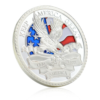 2020 US 45th President Donald Trump Commemorative Medal God Bless Silver Coin
