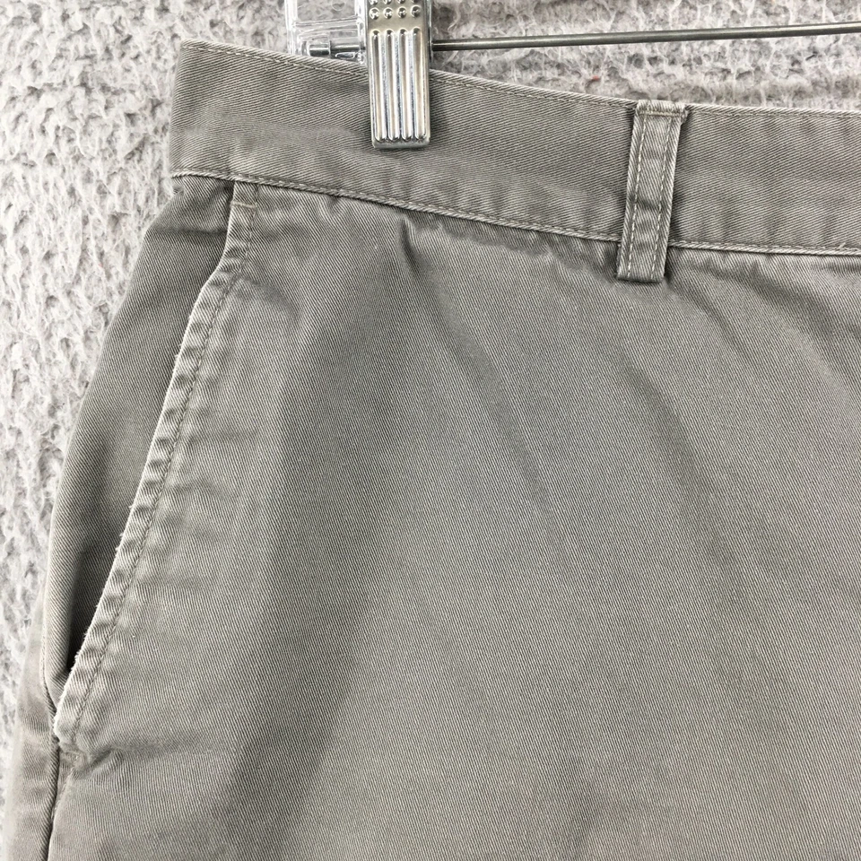 Pantalones Cortos Chinos Eddie Bauer Para Hombre 35 (Real 33X8) Gris Alto Bolsillos Informales Cremallera Foto 4 de 4
