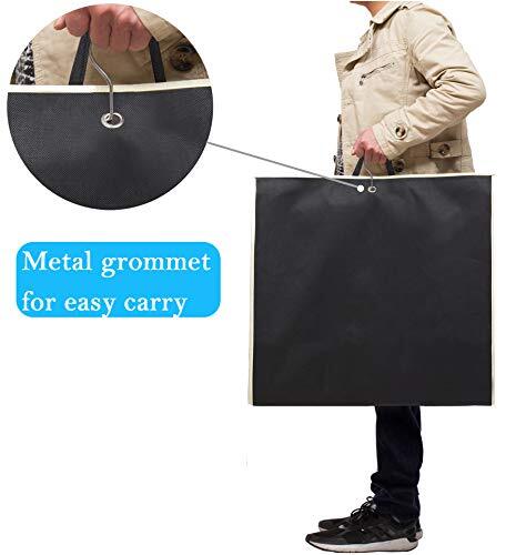 " Gusseted Travel Garment Bag with Accessories Zipper Pocket 43 Black - Picture 5 of 8