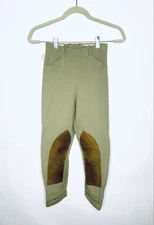 VTG The Tailored Sportsman Green Riding Habits Pants Made in USA Sz 22W X 22”L