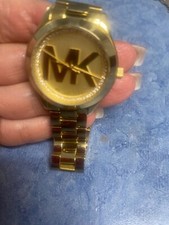 MICHAEL KORS GOLD TONE WATCH AS IS NEEDS BATTERY